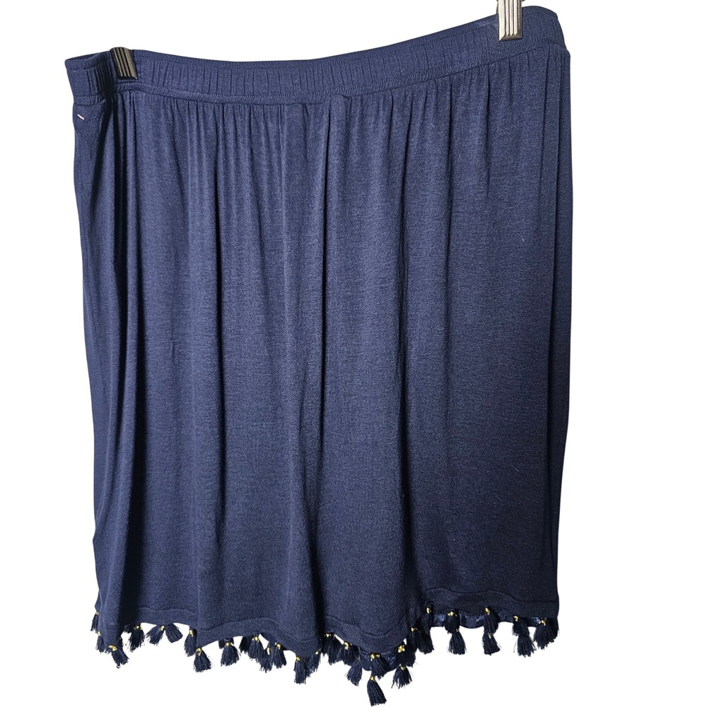 Lilly Pulitzer Women Palma Tube Top Tassel Hem Skirt Large True Navy Coastal